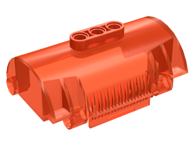 Container Cylindrical 3 x 8 x 5 with Pin Holes in Trans-Neon Orange