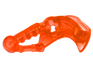 Large Figure Head Connector Block Eye/Brain Stalk (Toa Okoto) in Trans-Neon Orange