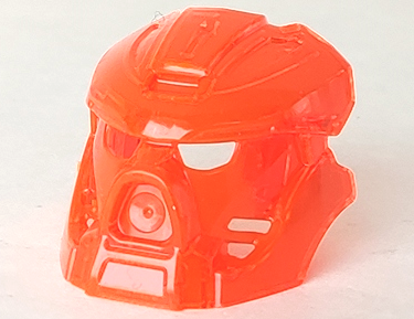 Large Figure Mask, Kanohi Hau (Mask of Fire) in Trans-Neon Orange