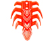 Large Figure Torso Cover, Armour, Ribbed in Trans-Neon Orange