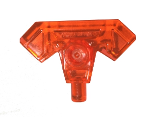 Weapon Axe Head with Bar in Trans-Neon Orange