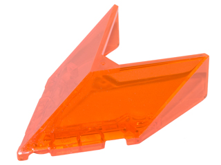 Windscreen 6 x 4 x 1 1/3 Pointed in Trans-Neon Orange