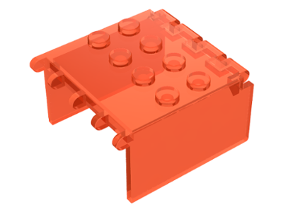 Windscreen 4 x 4 x 2 Canopy Extender, Hinge in Trans-Neon Orange