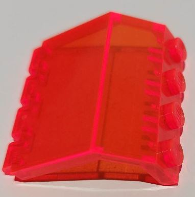 Hinge Panel 2 x 4 x 3 1/3 in Trans-Neon Orange