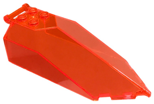 Windscreen 10 x 4 x 2 1/3 with Handle in Trans-Neon Orange