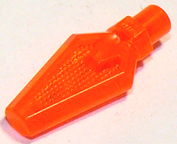 Weapon Pike / Spear Tip with Bar in Trans-Neon Orange