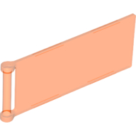 Flag 7 x 3 with Rod in Trans-Neon Orange