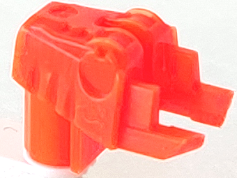 Large Figure Head Connector Block Eye/Brain Stalk in Trans-Neon Orange