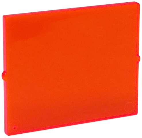 Glass for Window 1 x 4 x 3 in Trans-Neon Orange
