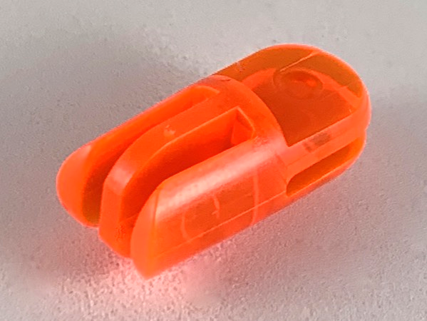 Arm Piece 90° Turn [2 / 3 Fingers] in Trans-Neon Orange
