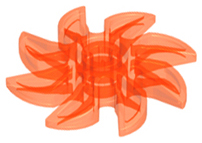 Propeller 8 Blade 5 Diameter in Trans-Neon Orange