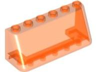 Windscreen 2 x 6 x 2, Thin Top in Trans-Neon Orange