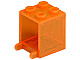 Box 2 x 2 x 2 [Hollow Studs] in Trans-Neon Orange