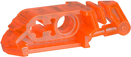 Large Figure Head Connector Block Eye/Brain Stalk (Toa Metru) in Trans-Neon Orange