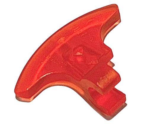 Weapon Axe Head, Clip-on (Viking) [Thick Clip] in Trans-Neon Orange