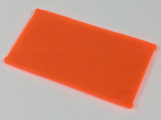 Glass for Window 1 x 4 x 6 in Trans-Neon Orange