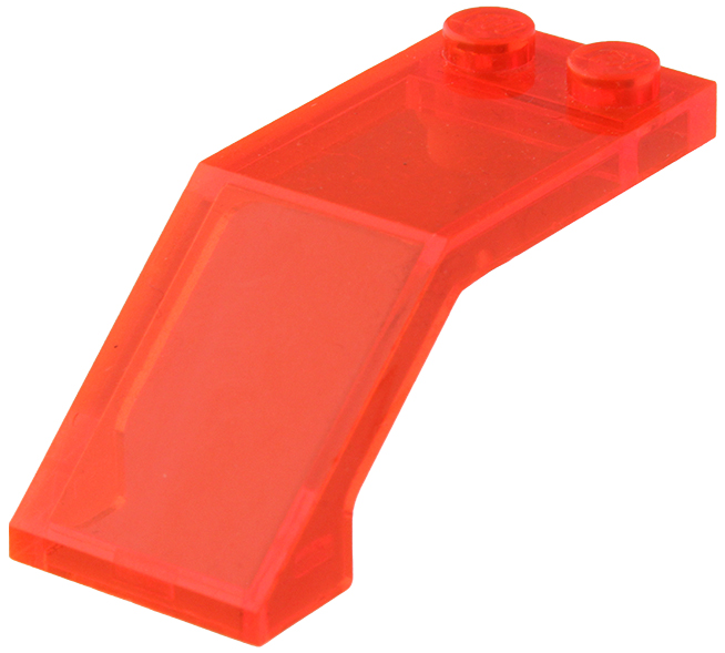 Windscreen 5 x 2 x 1 2/3 in Trans-Neon Orange