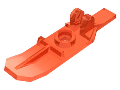 Sports Ski with Hinge in Trans-Neon Orange