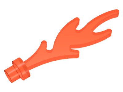 Wave / Flame Rounded with Base Rim in Trans-Neon Orange