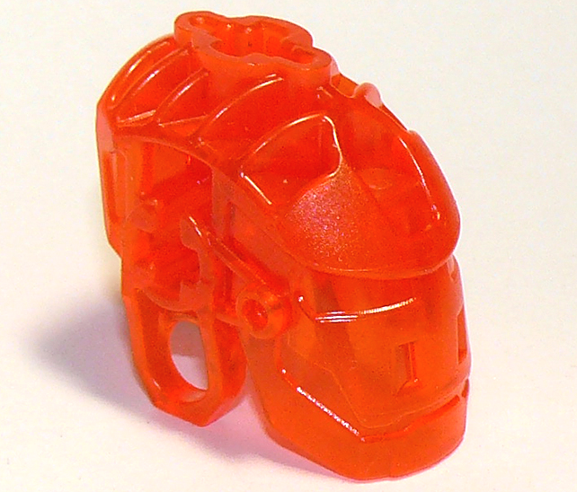 Large Figure Head Connector Block (Glatorian) in Trans-Neon Orange