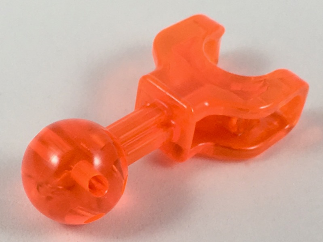 Large Figure Skeletal, Limb, 4L with Ball Joint on Axle and Ball Socket in Trans-Neon Orange