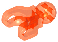 Large Figure Skeletal, Limb with Ball Joint and Ball Socket, Short in Trans-Neon Orange