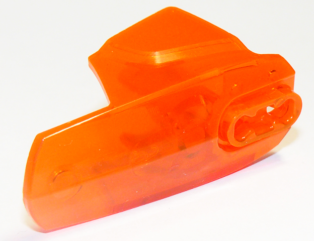 Large Figure Limb Cover, Size 6, Armor with Ball Joint Socket in Trans-Neon Orange