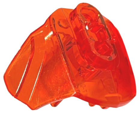 Large Figure Limb Cover, Size 3, Armor with Ball Joint Socket in Trans-Neon Orange