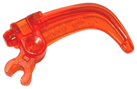 Large Figure Weapon Claw, with Clip in Trans-Neon Orange