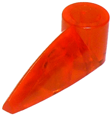 Technic Tooth 1 x 3 with Axle Hole [Hollow Underside] in Trans-Neon Orange