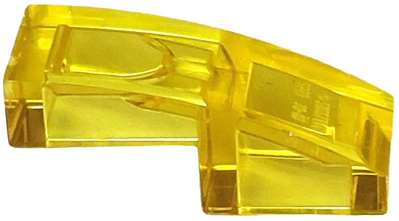 Brick Curved 2 x 1 No Studs [1/2 Bow] in Trans-Yellow