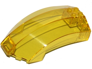 Windscreen 6 x 10 x 4 Curved in Trans-Yellow