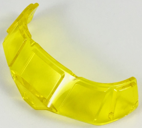 Glass for Aircraft Fuselage Curved Forward 6 x 10 Top with 5 Window Panes in Trans-Yellow