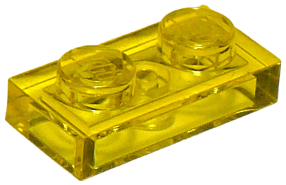 Plate 1 x 2 in Trans-Yellow