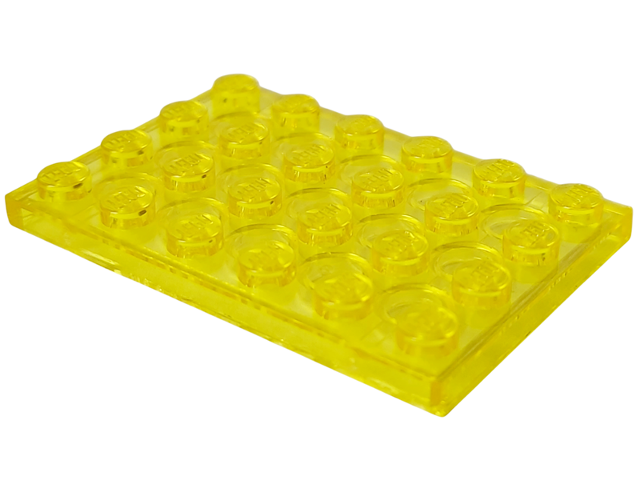 Plate 4 x 6 in Trans-Yellow