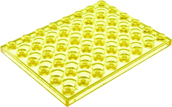 Plate 6 x 8 in Trans-Yellow