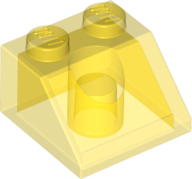 Brick Sloped 45° 2 x 2 in Trans-Yellow