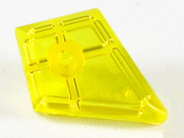 Tile Special 1 x 2 Diamond Plain in Trans-Yellow