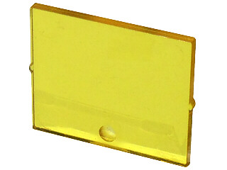 Glass for Window 1 x 4 x 3 [Old Style - Circular Indent] in Trans-Yellow