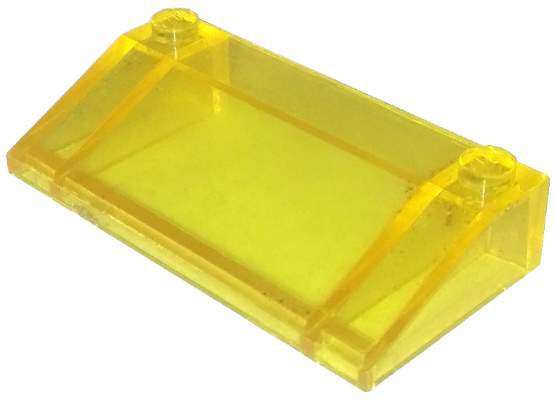 Brick Sloped 33° 3 x 6 in Trans-Yellow