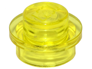 Plate Round 1 x 1 with Solid Stud in Trans-Yellow