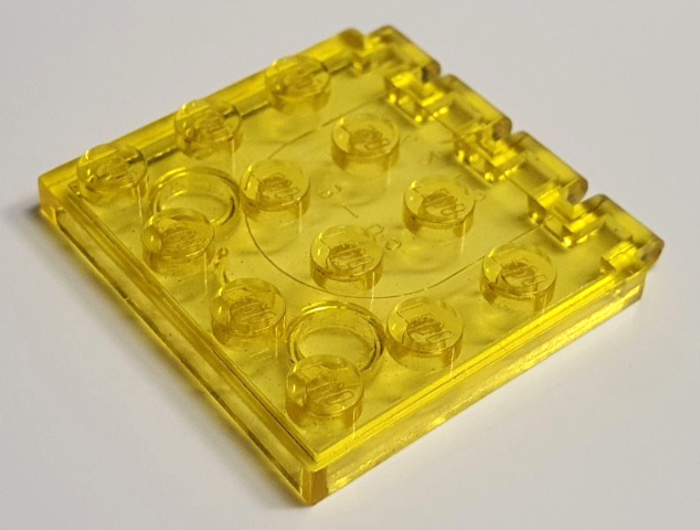 Hinge Vehicle Roof 4 x 4 in Trans-Yellow