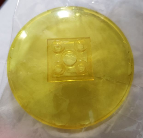Dish 6 x 6 Inverted (Radar) with Solid Studs in Trans-Yellow