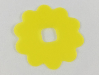 Clikits Icon Accent, Flower 4 1/8 x 4 1/8, 10 Petals in Trans-Yellow