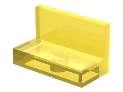 Panel 1 x 2 x 1 [Square Corners] in Trans-Yellow