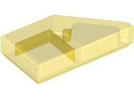 Tile 1 x 2 with Stud Notch Left in Trans-Yellow