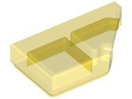 Tile 1 x 2 with Stud Notch Right in Trans-Yellow