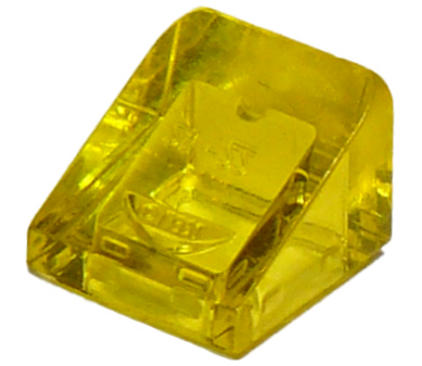 Brick Sloped 30° 1 x 1 x 2/3 (Cheese Slope) in Trans-Yellow