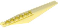Hinge Plate 1 x 12 Locking with Angled Side Extensions and Tapered Ends, 7 Teeth in Trans-Yellow
