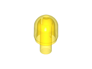 Light Cover 1 x 1 Round with Internal Bar / Bionicle Barraki Eye in Trans-Yellow